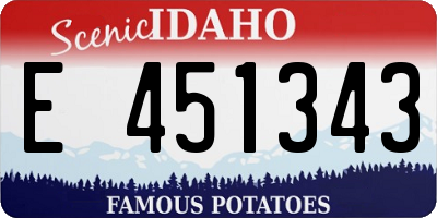 ID license plate E451343