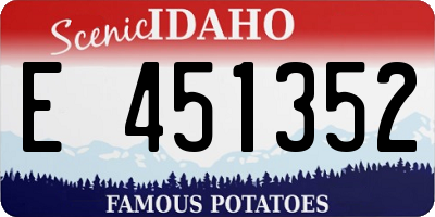 ID license plate E451352