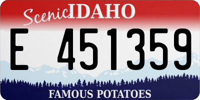ID license plate E451359