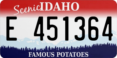 ID license plate E451364