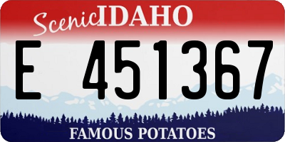 ID license plate E451367