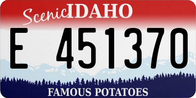 ID license plate E451370