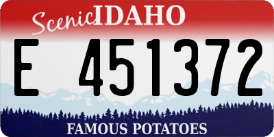 ID license plate E451372