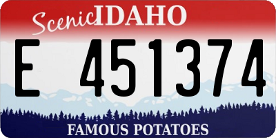 ID license plate E451374