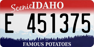 ID license plate E451375