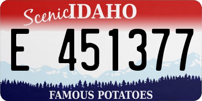 ID license plate E451377