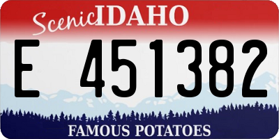 ID license plate E451382