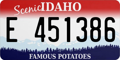 ID license plate E451386