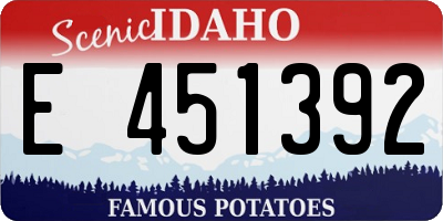 ID license plate E451392
