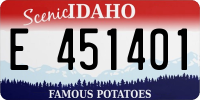 ID license plate E451401