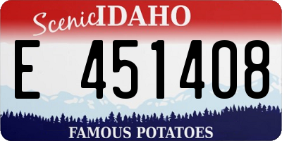 ID license plate E451408