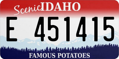 ID license plate E451415
