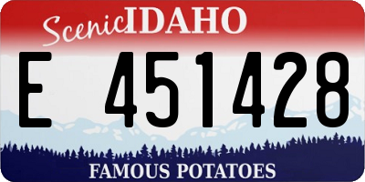 ID license plate E451428