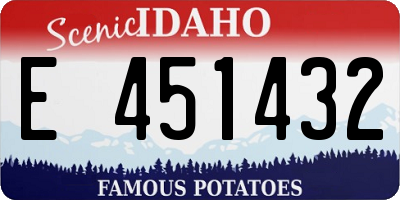 ID license plate E451432
