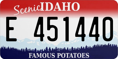 ID license plate E451440