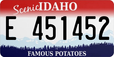 ID license plate E451452
