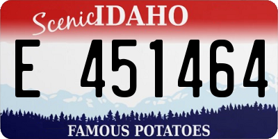 ID license plate E451464
