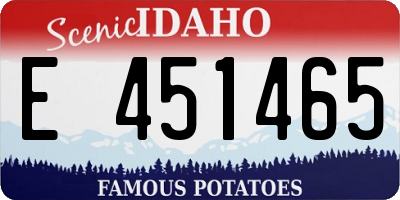 ID license plate E451465