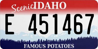 ID license plate E451467