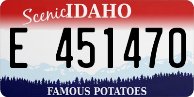 ID license plate E451470