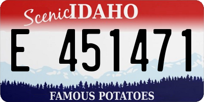 ID license plate E451471