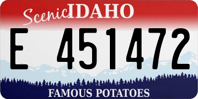 ID license plate E451472