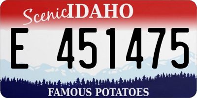 ID license plate E451475