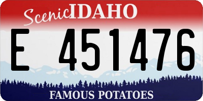 ID license plate E451476
