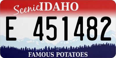 ID license plate E451482