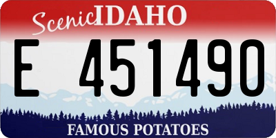 ID license plate E451490