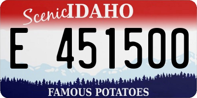 ID license plate E451500