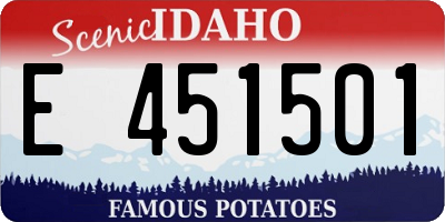 ID license plate E451501