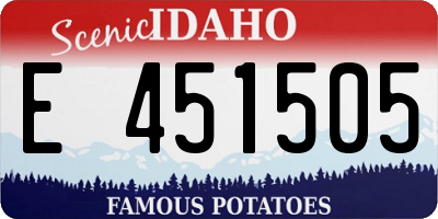 ID license plate E451505