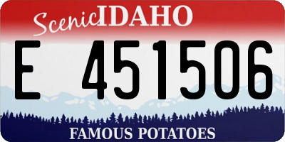 ID license plate E451506