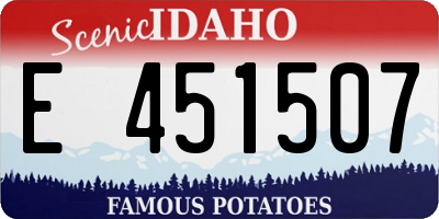 ID license plate E451507