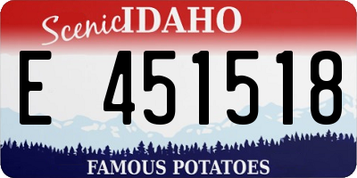 ID license plate E451518