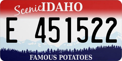 ID license plate E451522