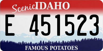 ID license plate E451523