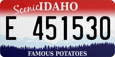 ID license plate E451530