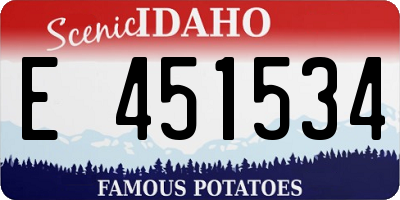 ID license plate E451534