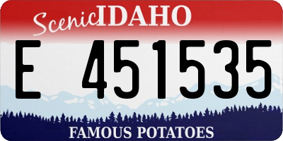 ID license plate E451535