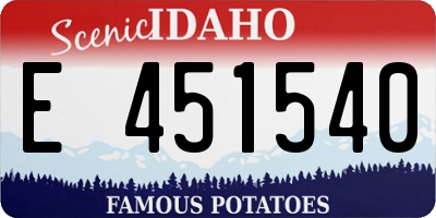 ID license plate E451540