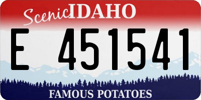 ID license plate E451541
