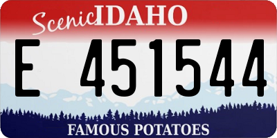 ID license plate E451544