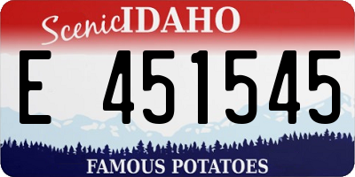 ID license plate E451545