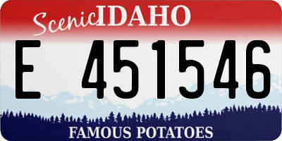 ID license plate E451546