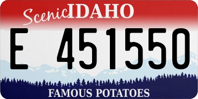 ID license plate E451550
