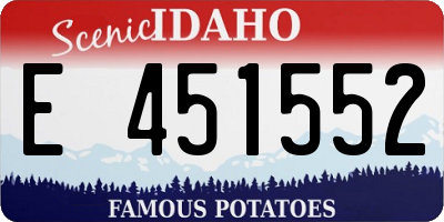 ID license plate E451552