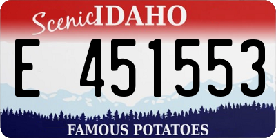 ID license plate E451553