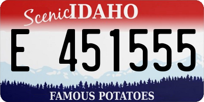 ID license plate E451555